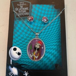 Disney The Nightmare Before Christmas Jewelry Set - Silver and Purple. Sally